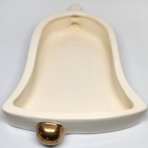 Vintage MCM Christmas Bell Trinket or Candy Dish with Lid - Picture 3 of 6